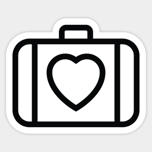 U2 - Heart Suitcase Icon - Walk On (black) Sticker